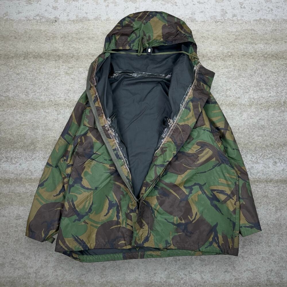 Vintage 90s Military Camo Jacket Mens XL Woodland Water Proof Hooded Full Zip - Picture 2 of 3